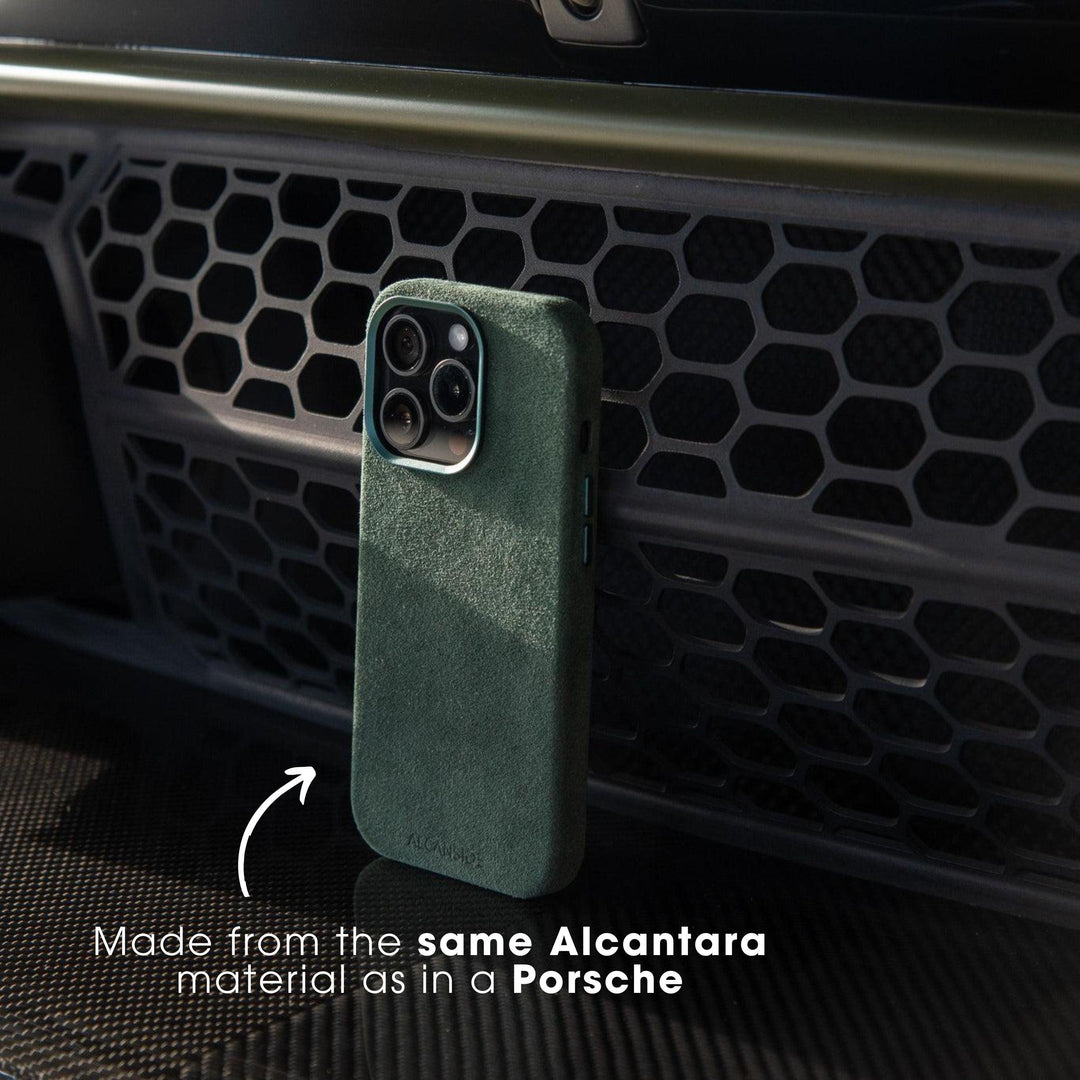 iPhone 12 Pro Max - Alcantara Case- Midnight Green