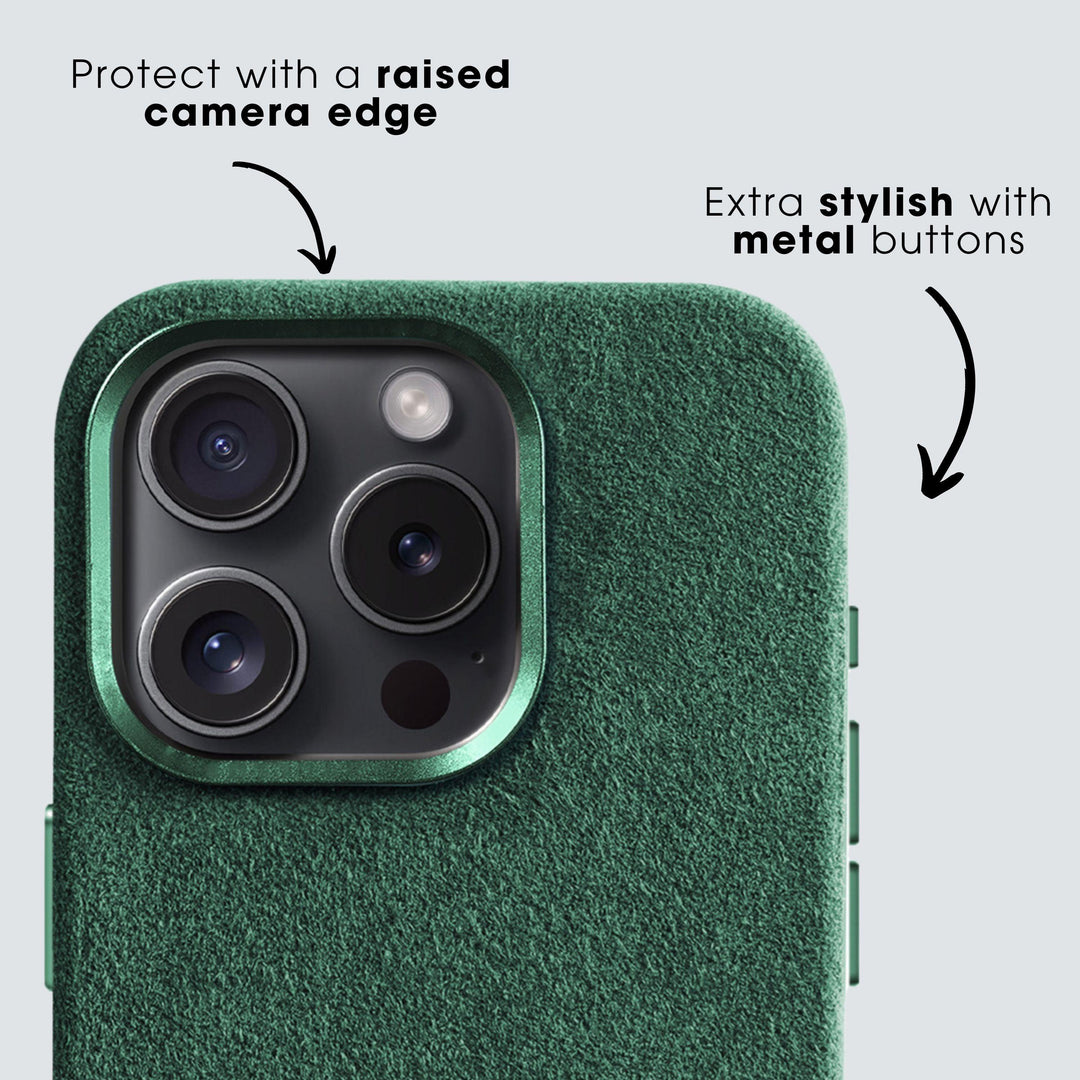 iPhone 12 Pro Max - Alcantara Case- Midnight Green