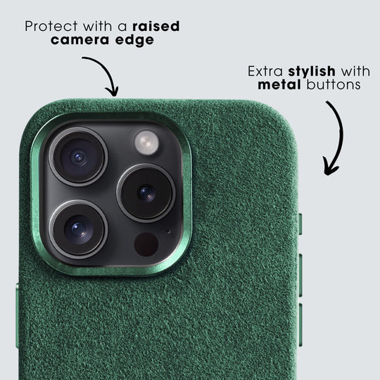 iPhone 12 Pro Max - Alcantara Case- Midnight Green