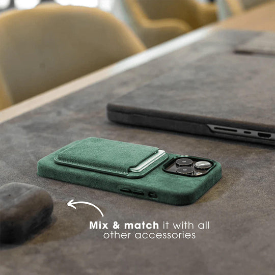 iPhone 12 Pro Max - Alcantara Case- Midnight Green