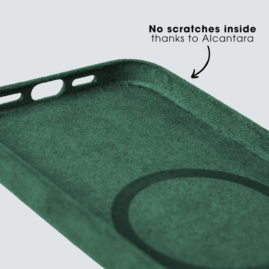 iPhone 12 Pro Max - Alcantara Case- Midnight Green